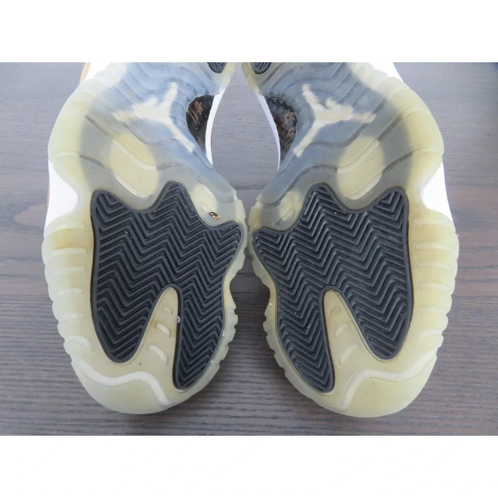 Jordan 11 Retro Low Shoes Mens 8 White Gold Basketball Sneakers 2016 528895-103